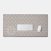 Trendy Seed Pod Pattern Monogram A Schreibtischunterlage (Tastatur & Maus)