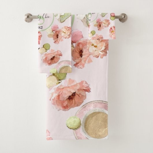 Trendy Shabby Chic Peonies and Macarons Set (Insitu)