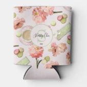 Trendy Shabby Chic Peonies and Macarons Set Dosenkühler (Vorderseite)