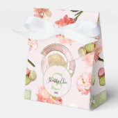 Trendy Shabby Chic Peonies and Macarons Set Geschenkschachtel (Vorderseite)