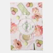 Trendy Shabby Chic Peonies and Macarons Set Geschirrtuch (Vertikal)