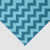 Trendy Shades of Blue Zickzack Pattern Seidenpapier (Ausschnitt)