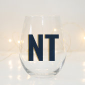 Trendy Shadow Monogram Wedding Customized Stemless Weinglas Ohne Stiel