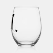 Trendy Shadow Monogram Wedding Customized Stemless Weinglas Ohne Stiel (Links)