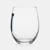 Trendy Shadow Monogram Wedding Customized Stemless Weinglas Ohne Stiel (Links)