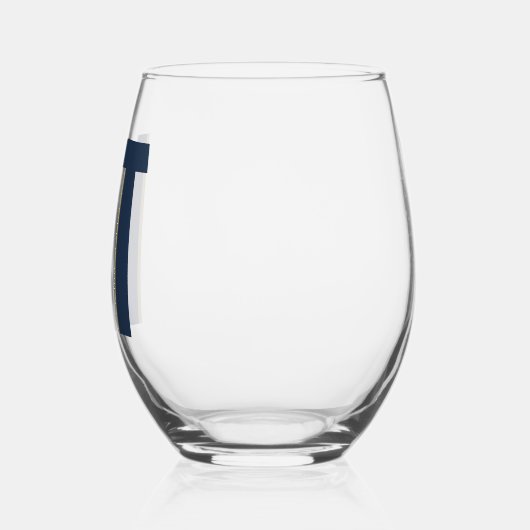 Trendy Shadow Monogram Wedding Customized Stemless Weinglas Ohne Stiel (Links)