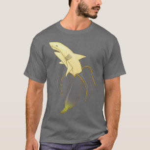 Trendy Shark Banana Animal Spaß T-Shirt
