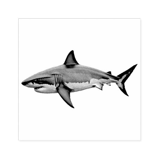 Trendy Shark Gummistempel (Prägung)