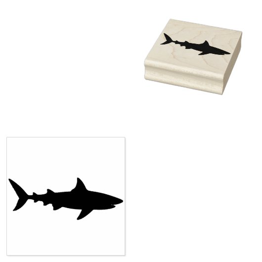 Trendy Shark Gummistempel (Stempel)