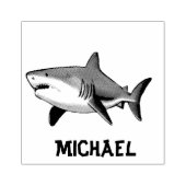 Trendy Shark Personalisiert Gummistempel (Prägung)