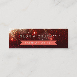 Trendy Shiny Glamour Glitzer - Minimaler Compact Mini Visitenkarte