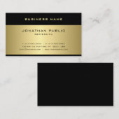 Trendy Shiny Gold Look Modernes Elegantes Einfache Visitenkarte (Vorne/Hinten)