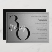 Trendy Shiny Modern Unisex 30th Birthday Einladung (Vorne/Hinten)