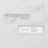 Trendy silberner mini visitenkarte (Vorne/Hinten)