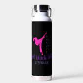 Trendy Silhouette Giro Pink Martial Art Karate Trinkflasche (Vorne)