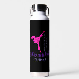 Trendy Silhouette Giro Pink Martial Art Karate Trinkflasche