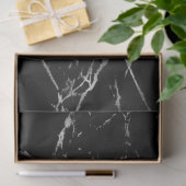 Trendy Silver Black Marble Modern Seidenpapier (Geschenk)