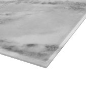 Trendy Silver Foil Metallic Marmormonogramm Schneidebrett (Ecke)