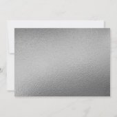 Trendy Silver Foil Script 3 Foto Abschluss Ankündigung (Rückseite)