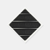 Trendy Silver Geometric Pattern Schwarz Stilvolle  Serviette (Ecke)