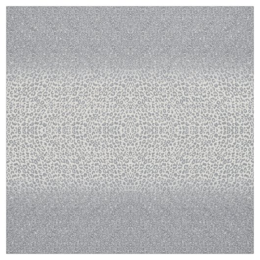 Trendy Silver Glitzer & Leopard Print Ombre Design Stoff (Muster)