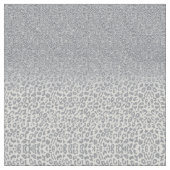 Trendy Silver Glitzer & Leopard Print Ombre Design Stoff (Nahaufnahme)