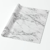 Trendy Silver Glitzer Marmorglanz Geschenkpapier (Ungerollt)