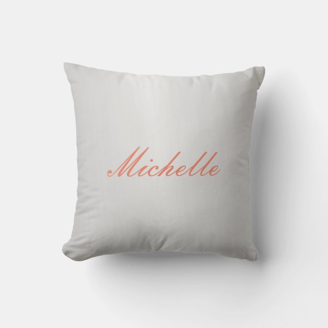 Trendy Silver Gray Modern Beruflich Kissen (Vorderseite)