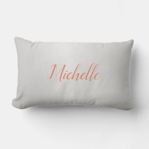 Trendy Silver Gray Modern Beruflich Lendenkissen