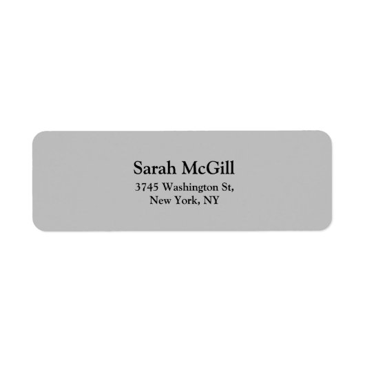 Trendy Silver Gray Schlicht Elegant Moderne Legibl (Vorne)