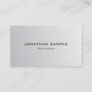 Trendy Silver Look Minimalistischer Chic Schlicht  Visitenkarte