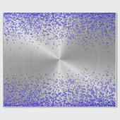 Trendy Silver Metallic Lila Glitzer Geschenkpapier (Flach)