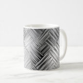 Trendy Silver Metallic Texture Tasse (VorderseiteRechts)