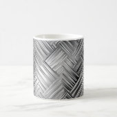 Trendy Silver Metallic Texture Tasse (Mittel)