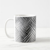 Trendy Silver Metallic Texture Tasse (Links)