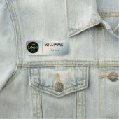 Trendy Silver Safety Button Name Magnetic Custom L (Beispiel)