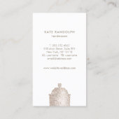 Trendy Silver Sequin Hair Stylist Spray Can Salon Visitenkarte (Rückseite)