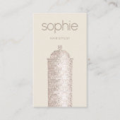 Trendy Silver Sequin Hair Stylist Spray Can Salon Visitenkarte (Vorderseite)