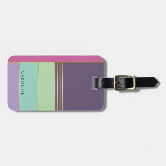 Trendy Simple Chic Stylish Girly Gepäckanhänger (Vorderseite horizontal)