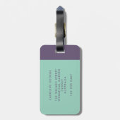 Trendy Simple Chic Stylish Girly Gepäckanhänger (Rückseite vertikal)