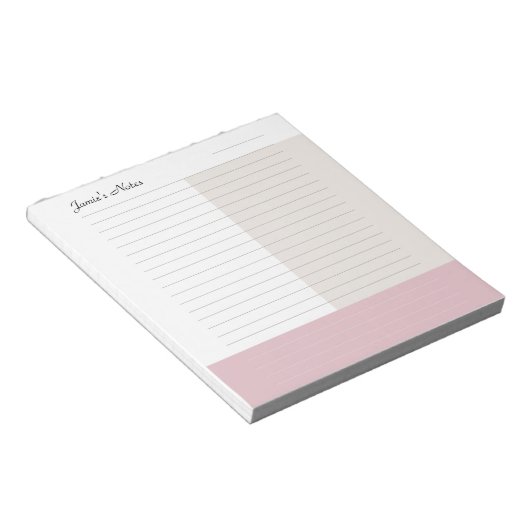 Trendy Simple Colorblock Notizblock (angewinkelt)