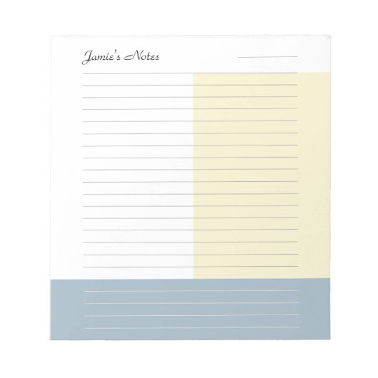 Trendy Simple Colorblock Notizblock (Vorderseite)