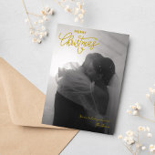 Trendy Simple Couple Foto Frohe Weihnachten