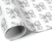 Trendy Simple Elegant Bow Pattern Geschenkpapier (Rolleneckpunkt)