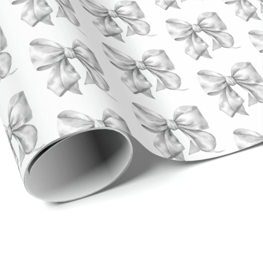 Trendy Simple Elegant Bow Pattern Geschenkpapier (Rolleneckpunkt)