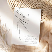 Trendy Simple Elegant Script Wedding Einladung