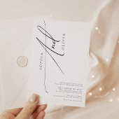 Trendy Simple Elegant Script Wedding Einladung