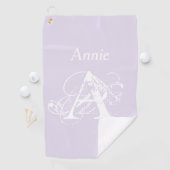 Trendy Simple Elegante Modernes Monogramm Golfer Golfhandtuch (Insitu)