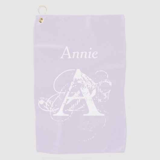 Trendy Simple Elegante Modernes Monogramm Golfer Golfhandtuch (Vorderseite)