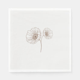 Trendy Simple Floral Napkins Serviette